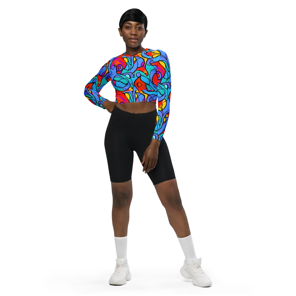 Prism Botanica on Long Sleeve Crop Top — Front
