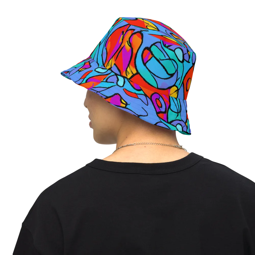 Prism Botanica on Reversible Bucket Hat — Back Inside