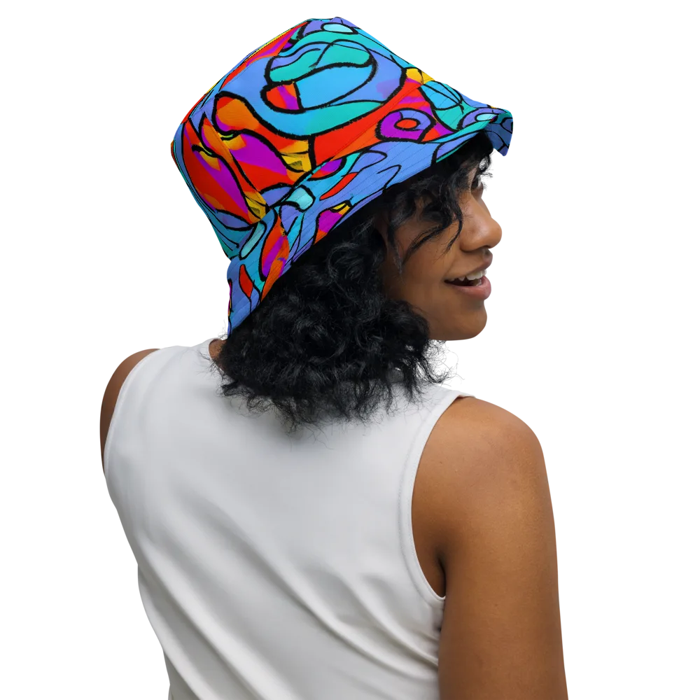 Prism Botanica on Reversible Bucket Hat — Right Outside