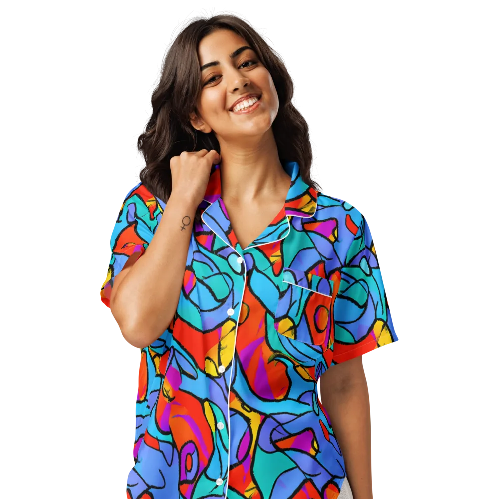 Prism Botanica on Women's Short Sleeve Pajama Top — Front