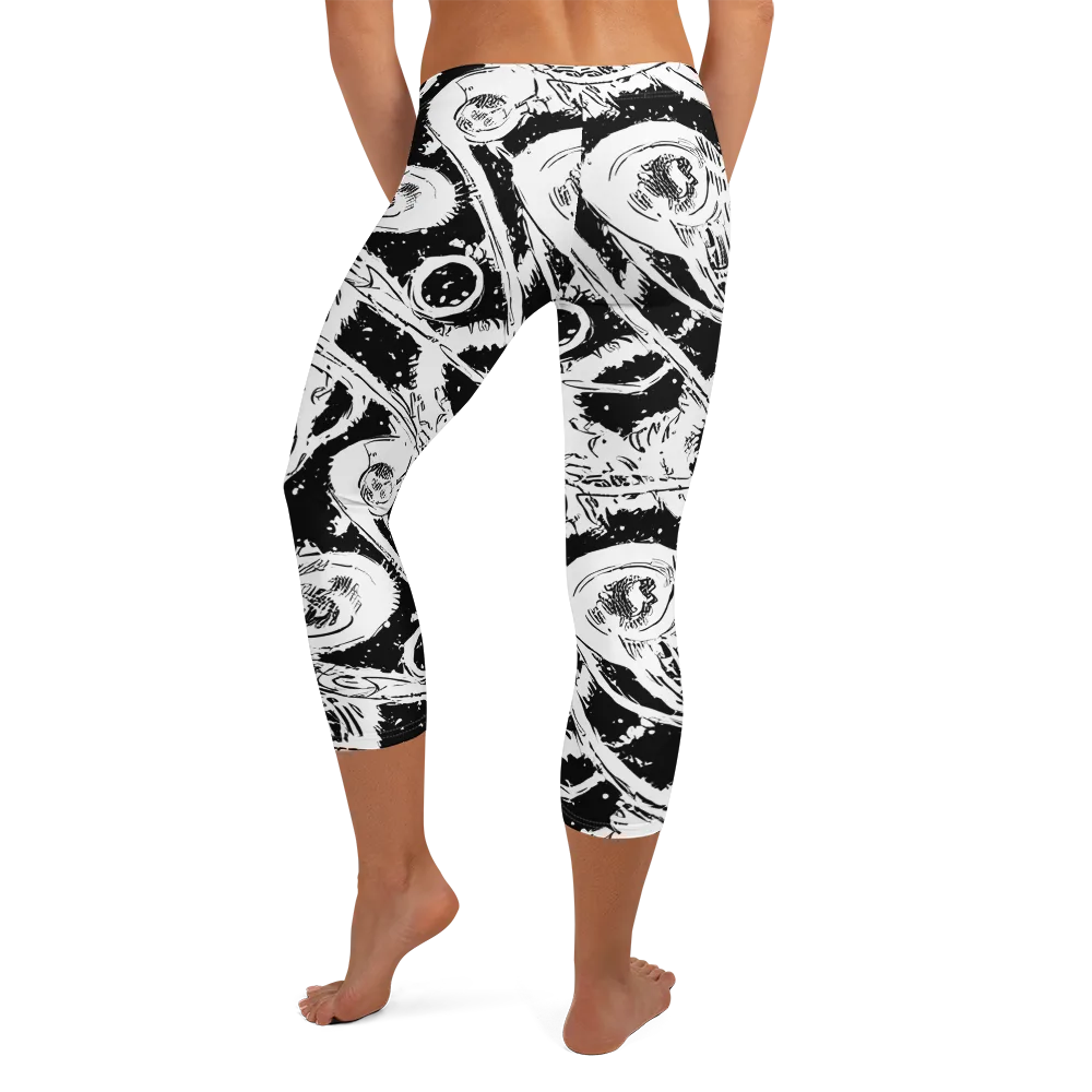 Ink Anatomy on Capri Leggings — Back