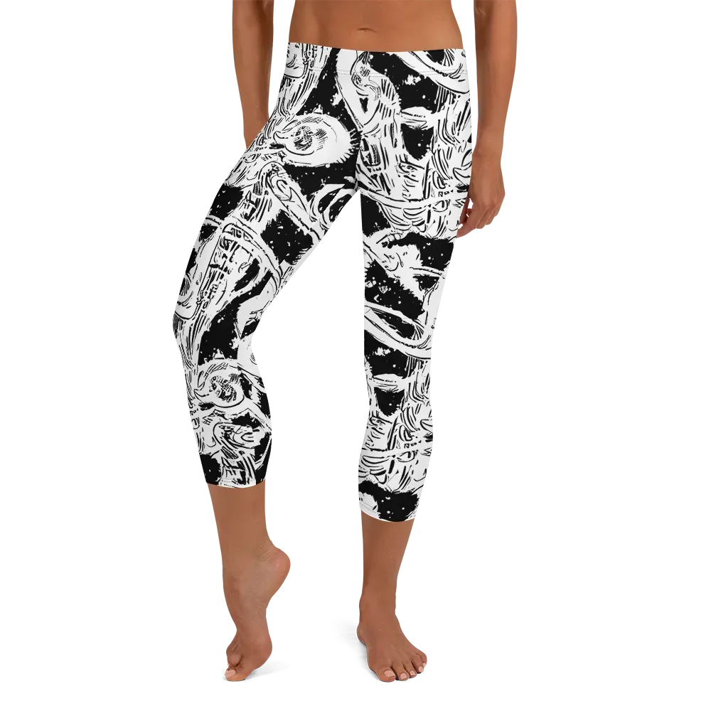 Ink Anatomy on Capri Leggings — Front
