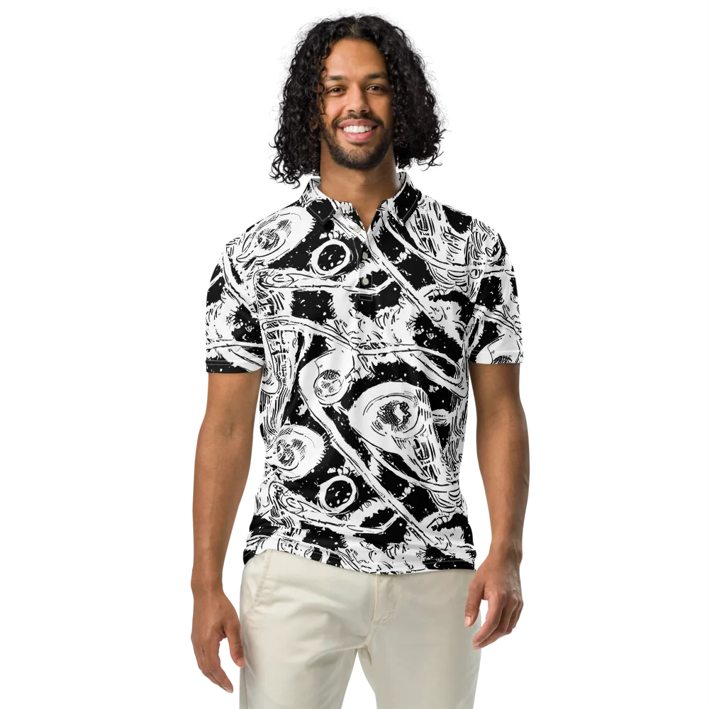 Ink Anatomy on Men's Slim Fit Polo Shirt — Front