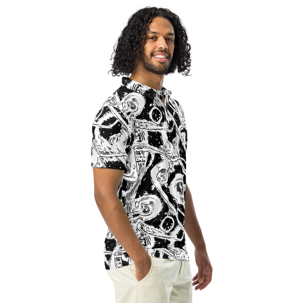 Ink Anatomy on Men's Slim Fit Polo Shirt — Right Front