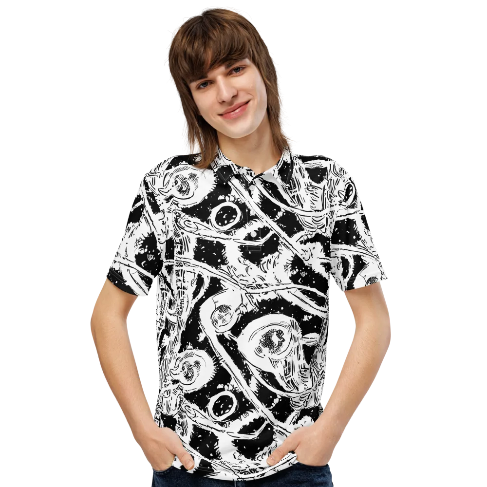 Ink Anatomy on Men's Slim Fit Polo Shirt — Front