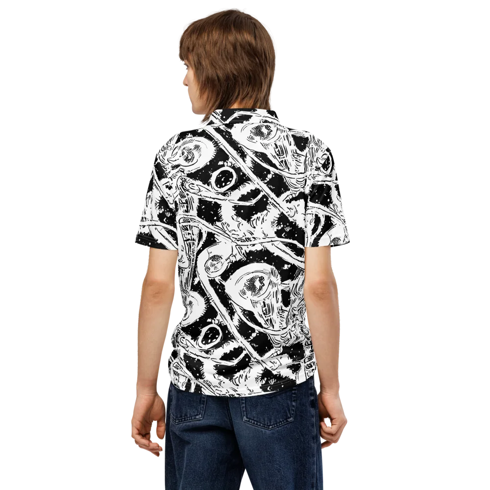 Ink Anatomy on Men's Slim Fit Polo Shirt — Back
