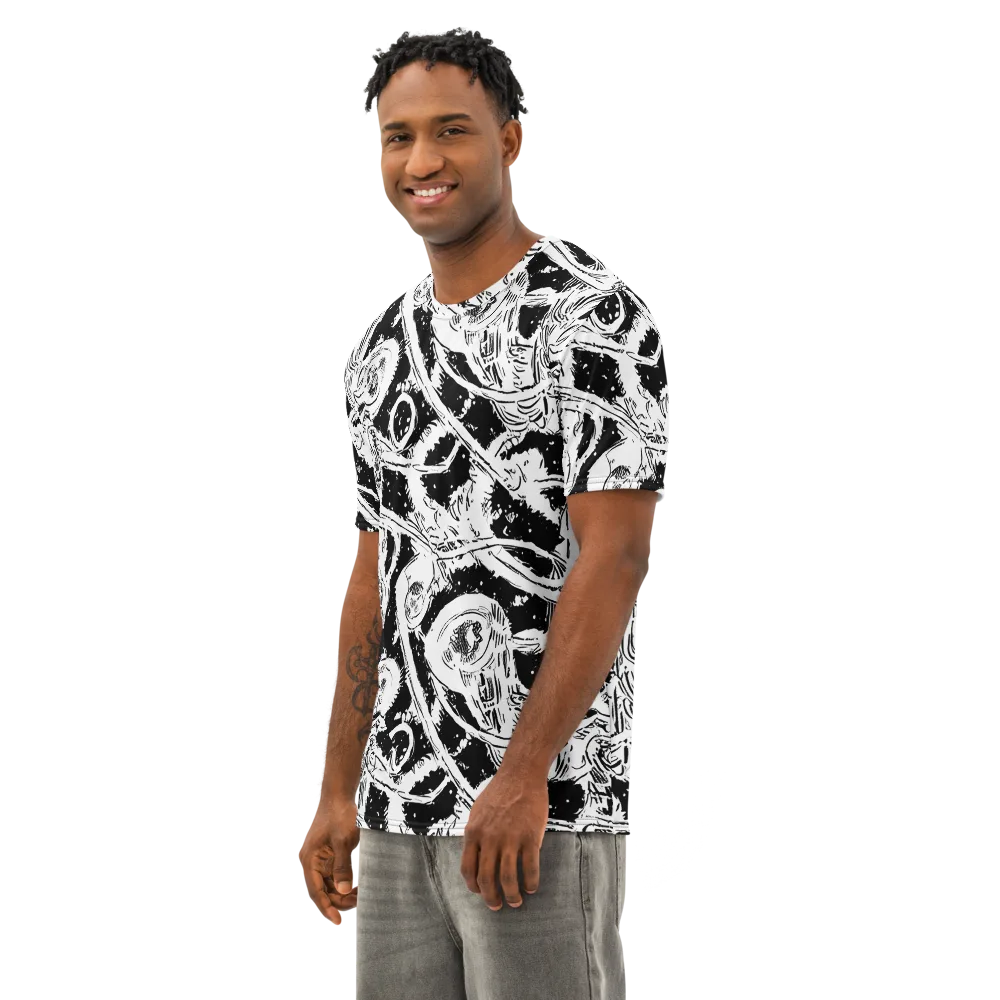 Ink Anatomy on Men's Cotton Crew Neck T-Shirt — Left Front