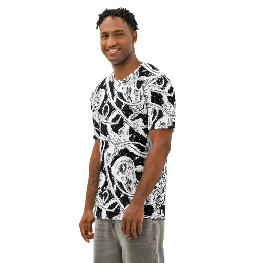 Ink Anatomy on a Men's Cotton Crew Neck T-Shirt
