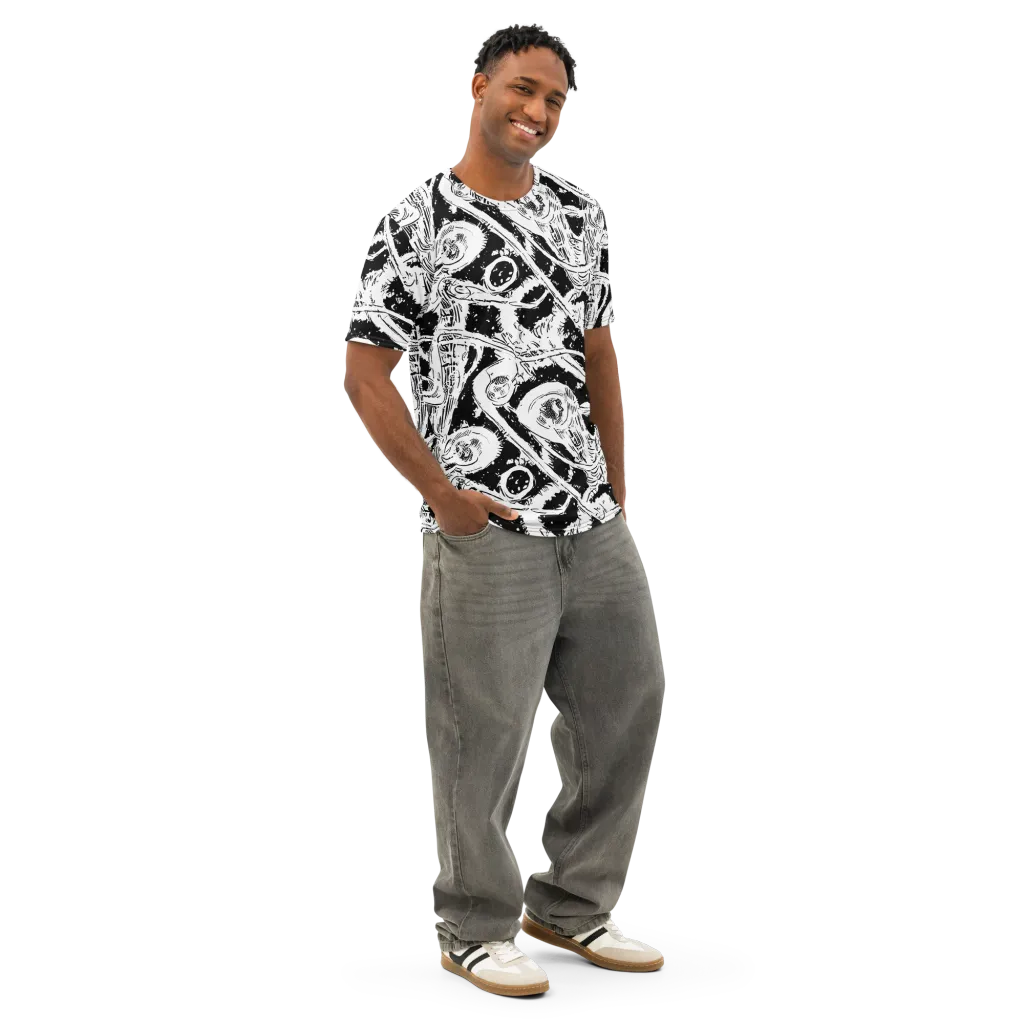 Ink Anatomy on Men's Cotton Crew Neck T-Shirt — Right Front