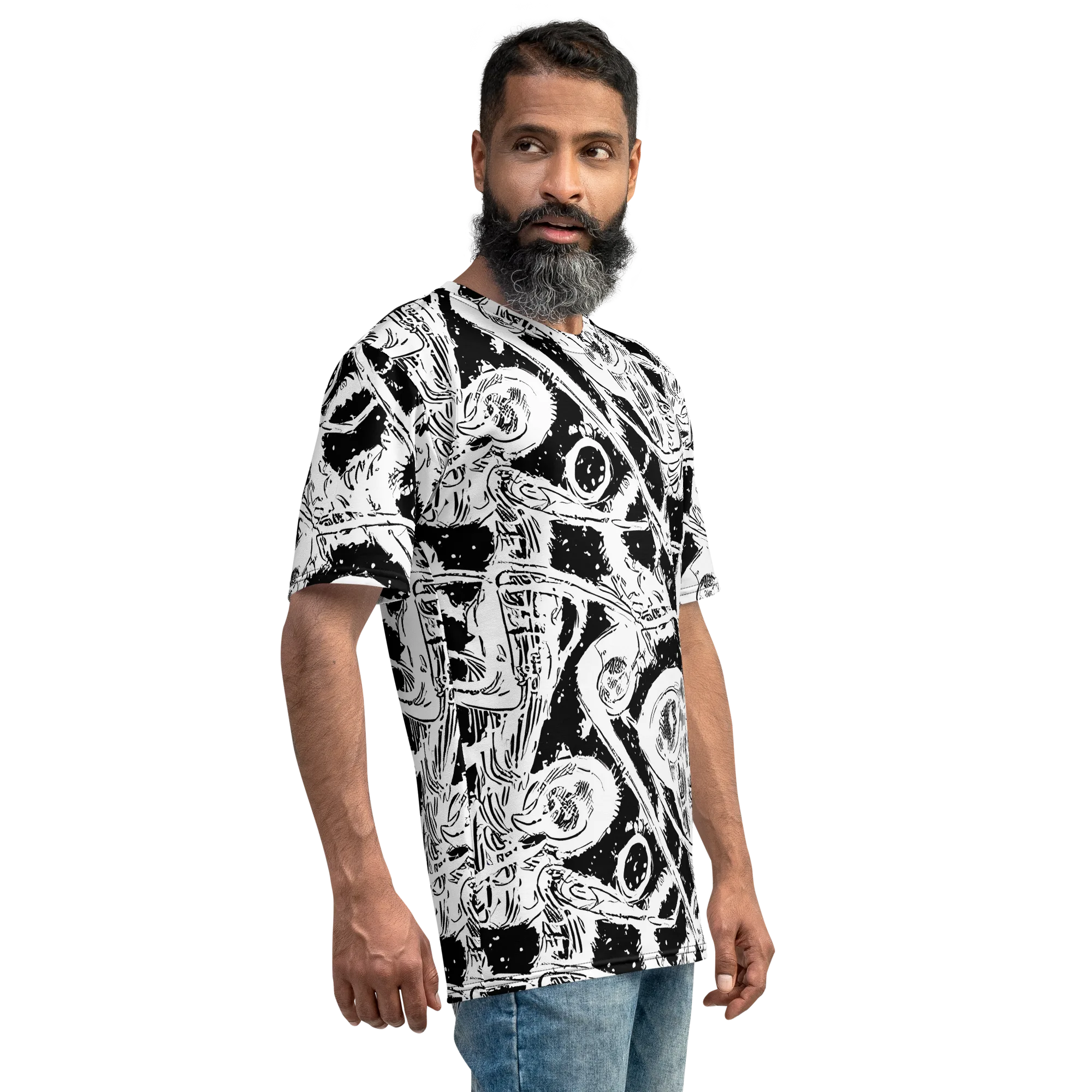 Ink Anatomy on Men's Crew Neck T-Shirt — Right