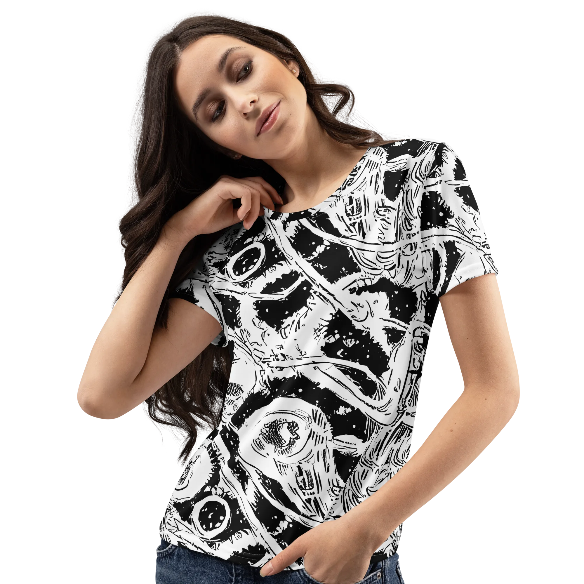 Ink Anatomy on Women's Crew Neck T-Shirt — Left Front