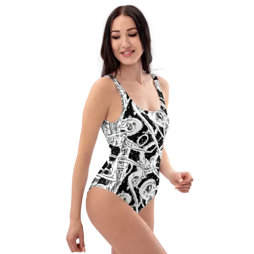 Ink Anatomy on a One-Piece Swimsuit