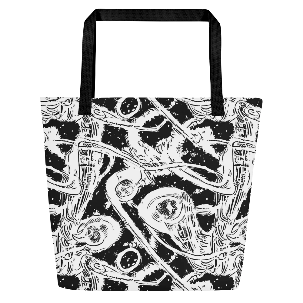 Ink Anatomy on Large Tote Bag W/ Pocket — Front