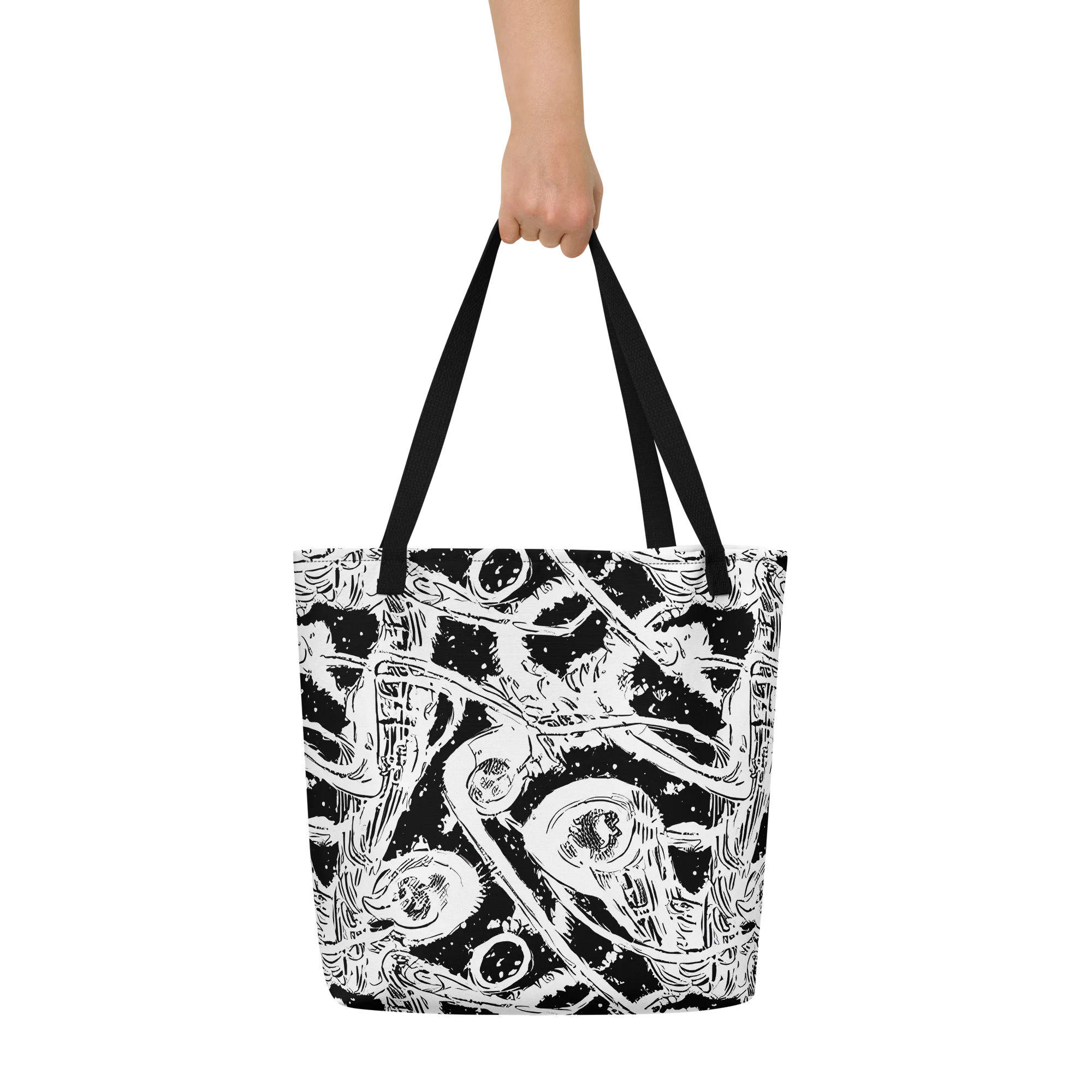Ink Anatomy on Large Tote Bag W/ Pocket — Front