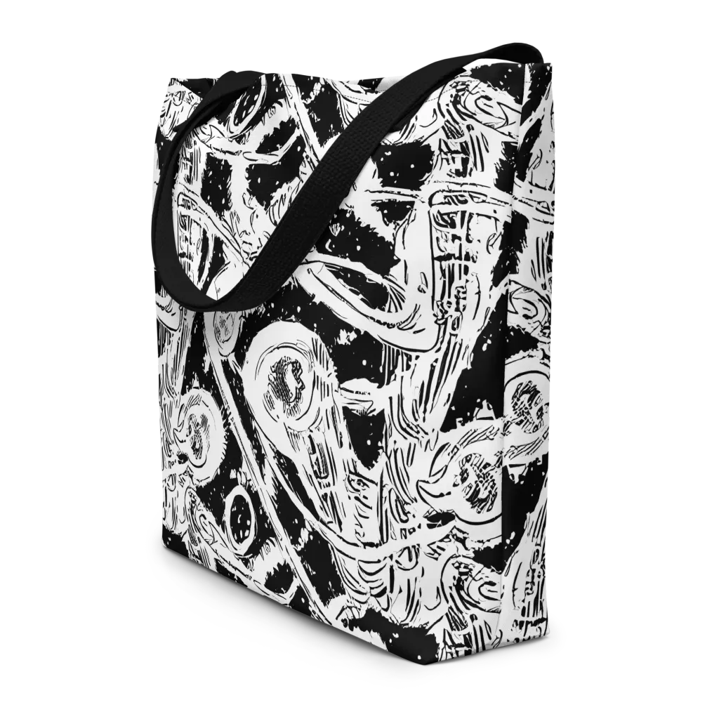 Ink Anatomy on Large Tote Bag W/ Pocket — Front