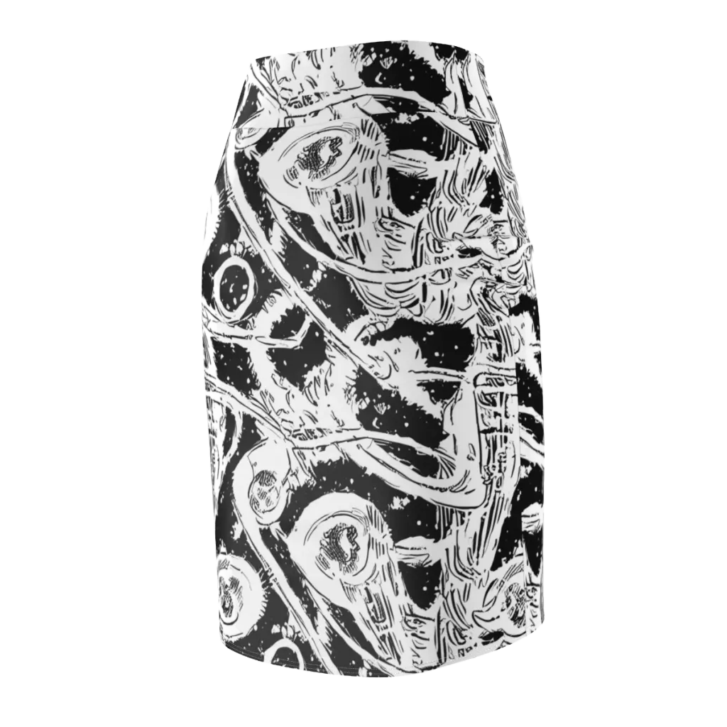 Ink Anatomy on Pencil Skirt — Back Side