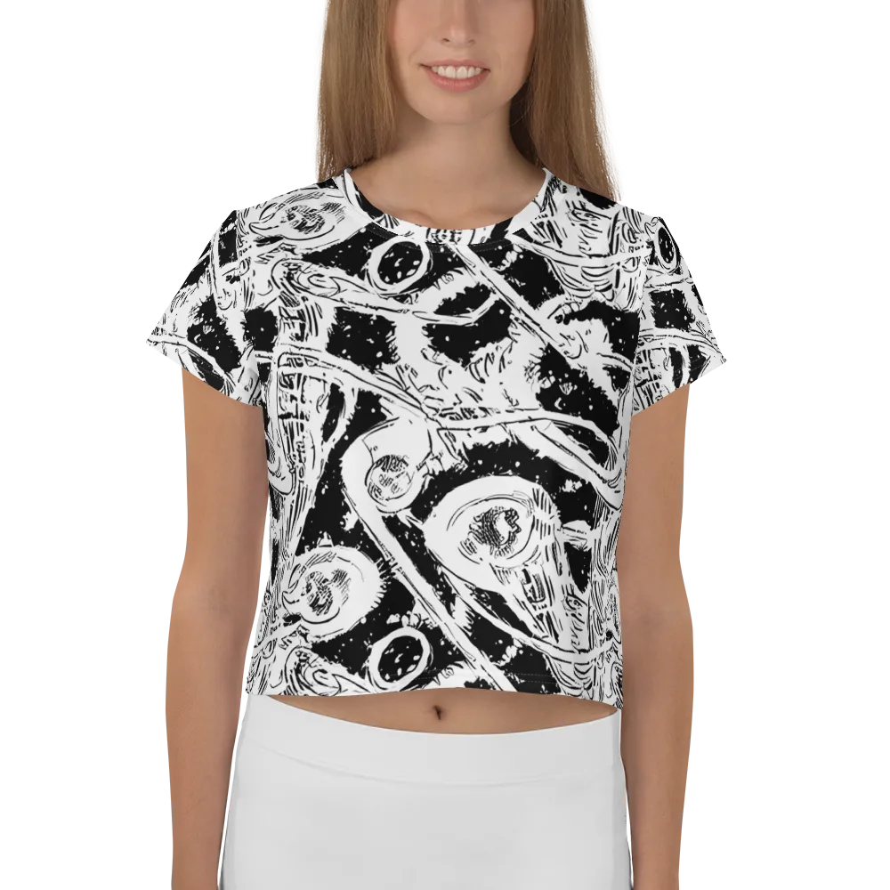 Ink Anatomy on Crop Tee — Front