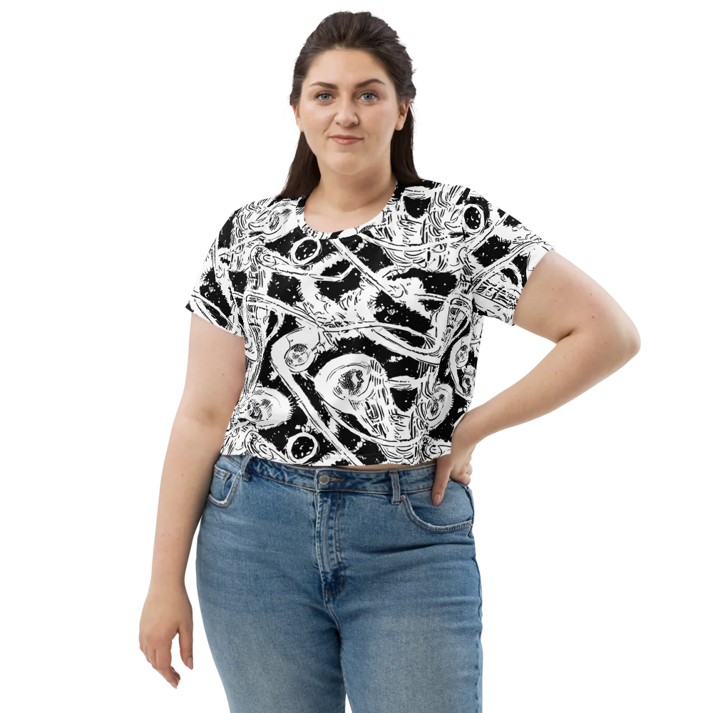 Ink Anatomy on Crop Tee — Front
