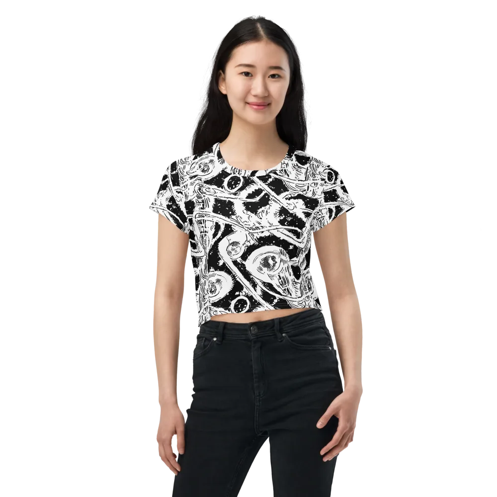 Ink Anatomy on Crop Tee — Front