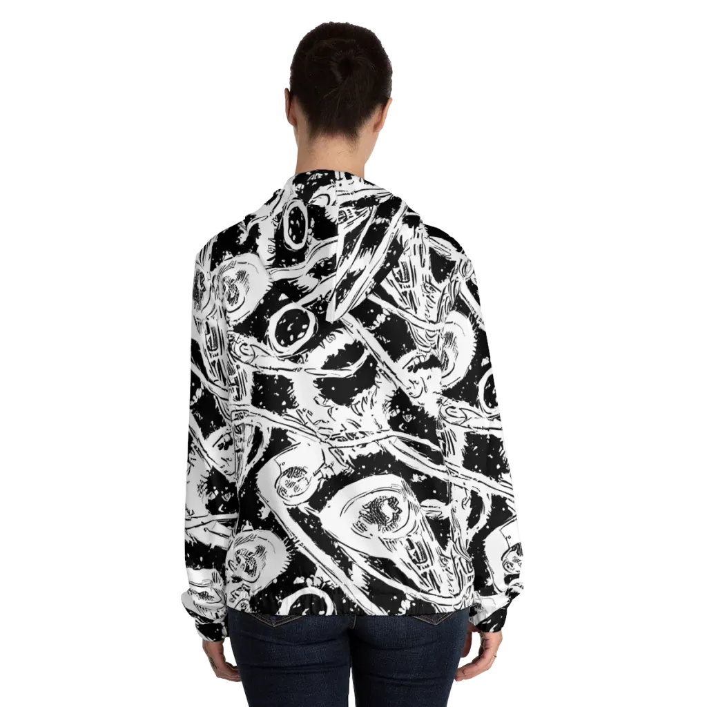 Ink Anatomy on Women's Full-Zip Hoodie — Back On Person