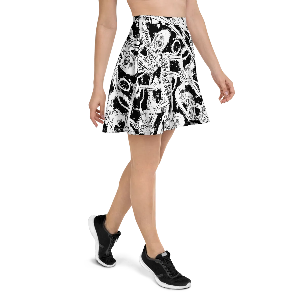 Ink Anatomy on Skater Skirt — Right