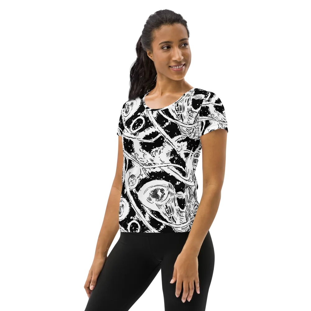 Ink Anatomy on Women's Athletic T-Shirt — Left