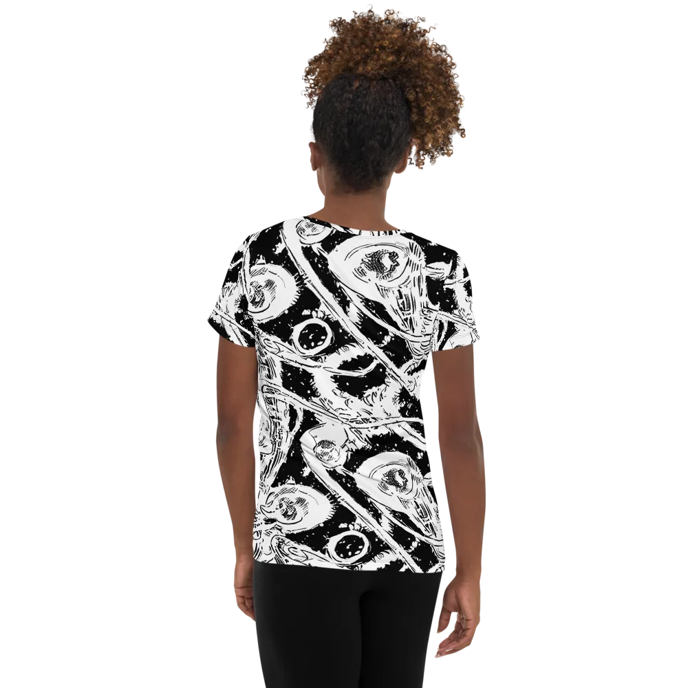 Ink Anatomy on Women's Athletic T-Shirt — Back