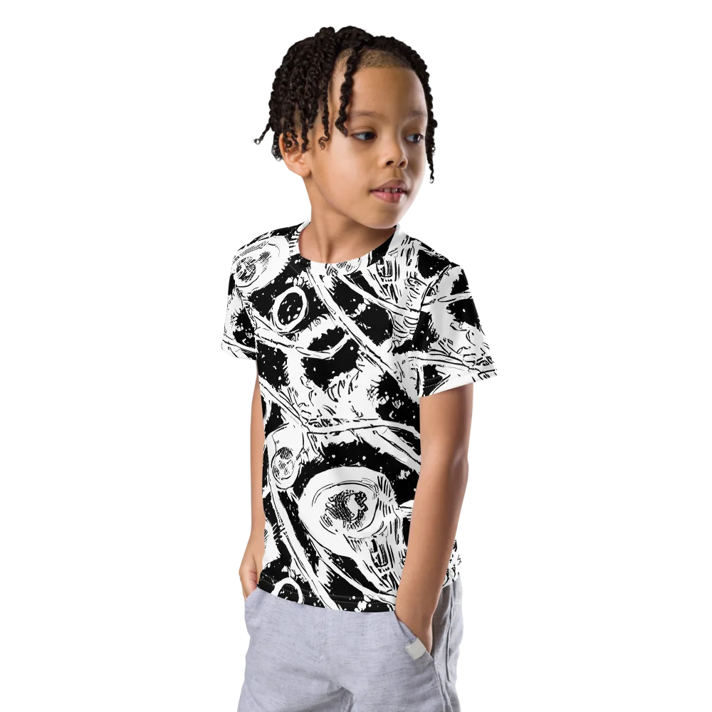 Ink Anatomy on Kids Crew Neck T-Shirt — Left Front