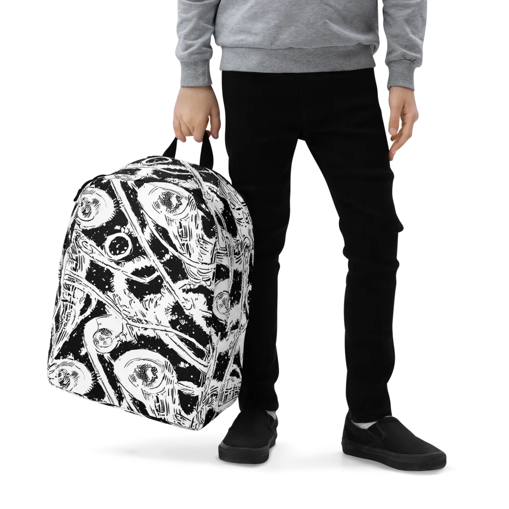 Ink Anatomy on Minimalist Backpack — Zoomed-in