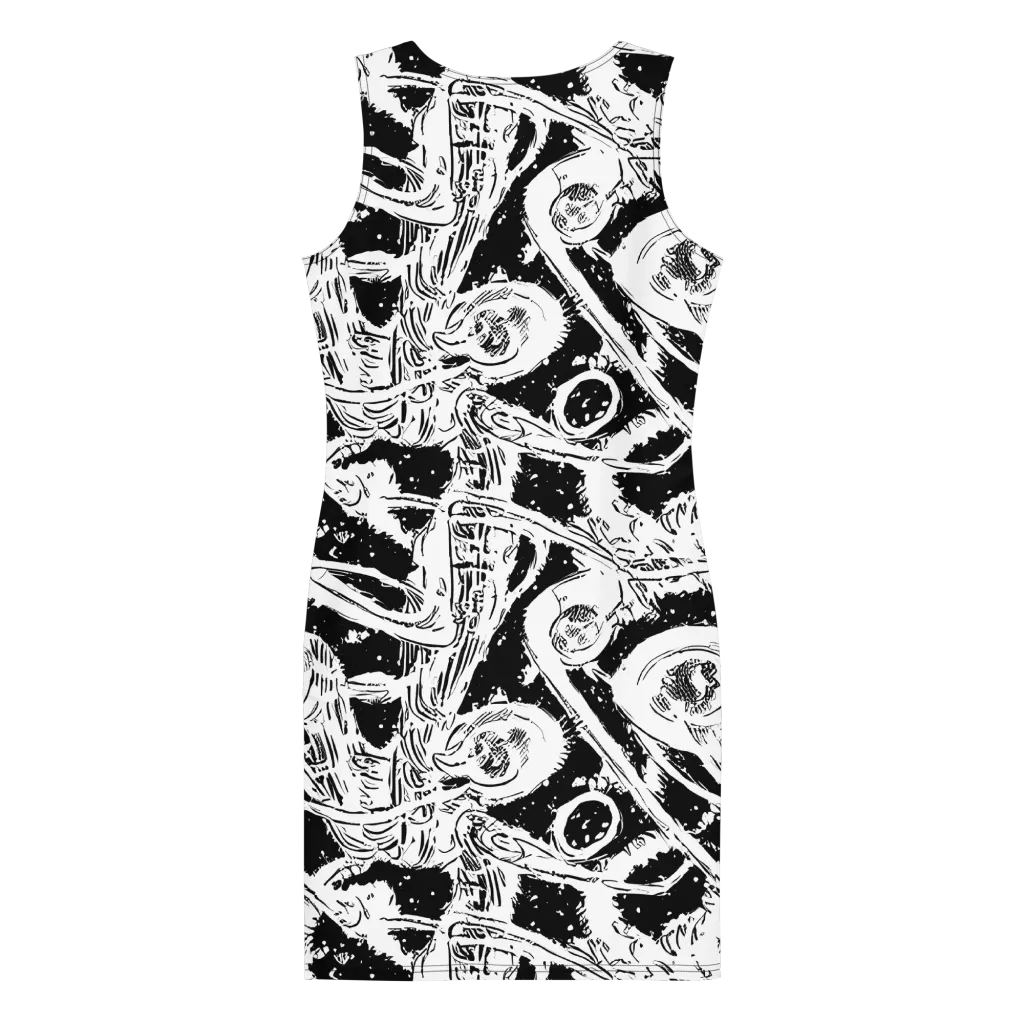 Ink Anatomy on Bodycon Dress — Back