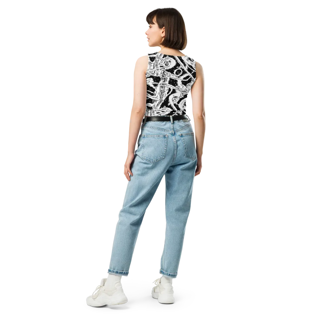 Ink Anatomy on Crop Top — Back