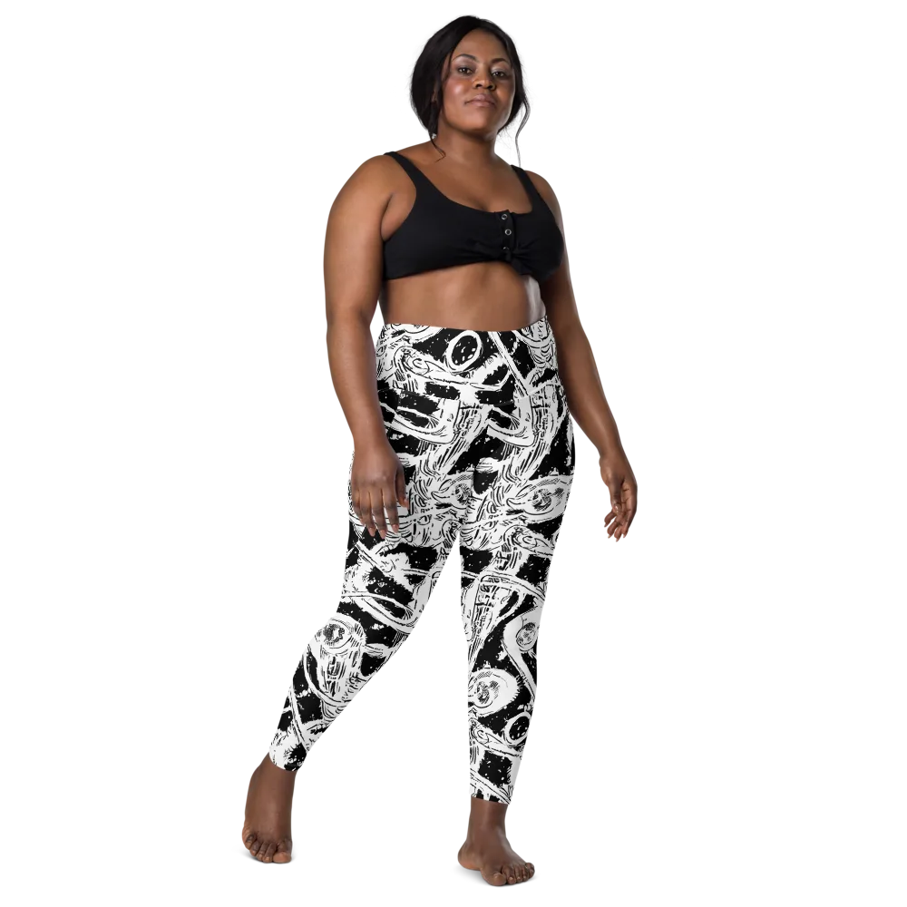 Ink Anatomy on Leggings with Pockets — Front