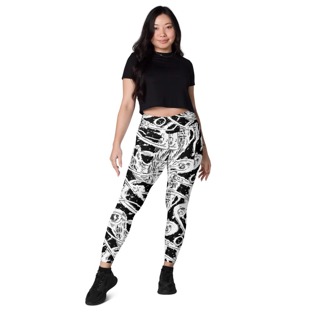 Ink Anatomy on Leggings with Pockets — Front