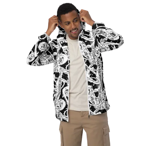 Ink Anatomy on a Men's Windbreaker
