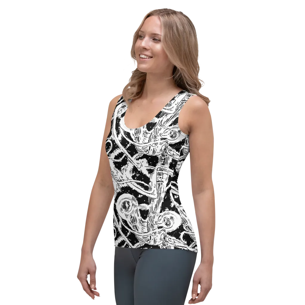 Ink Anatomy on Women's Tank Top — Left Front