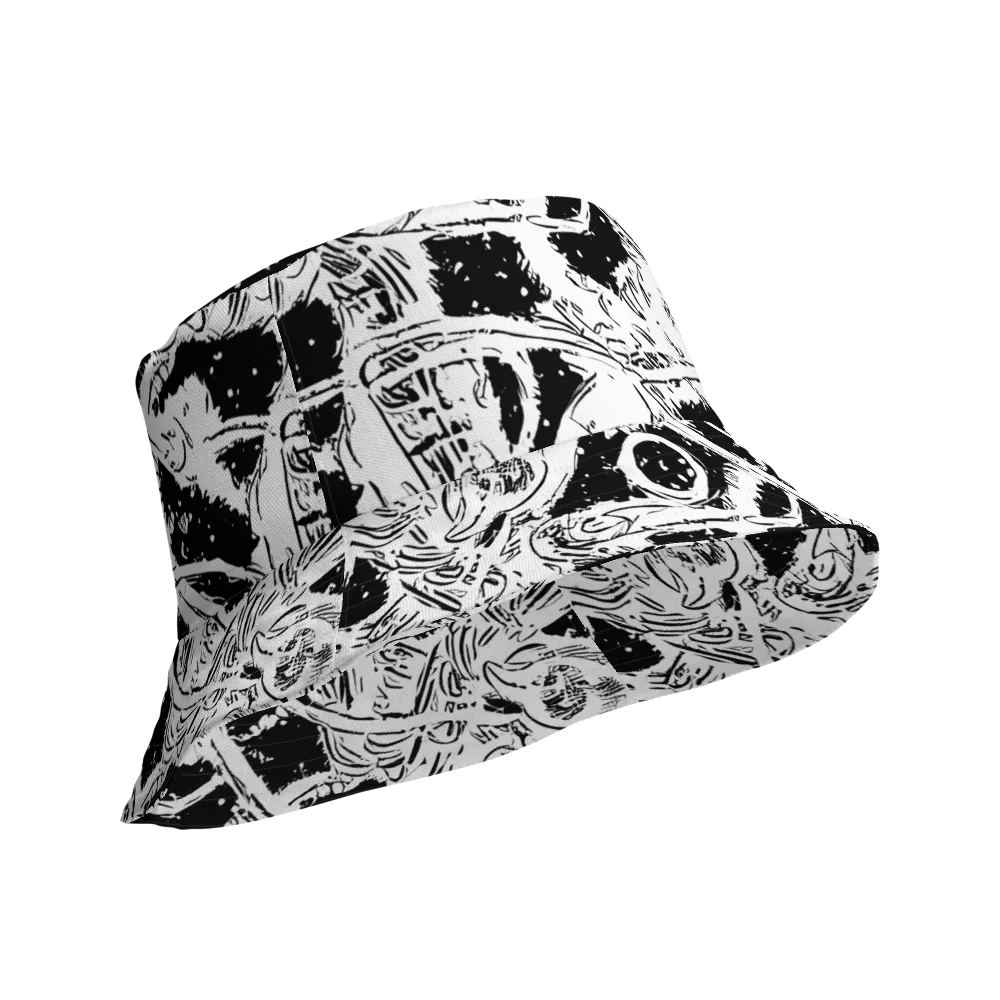 Ink Anatomy on Reversible Bucket Hat — Product details Outside