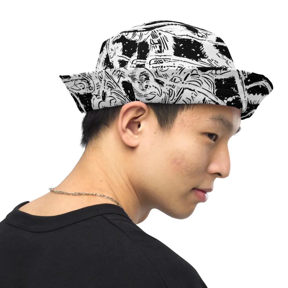 Ink Anatomy on Reversible Bucket Hat — Right Outside
