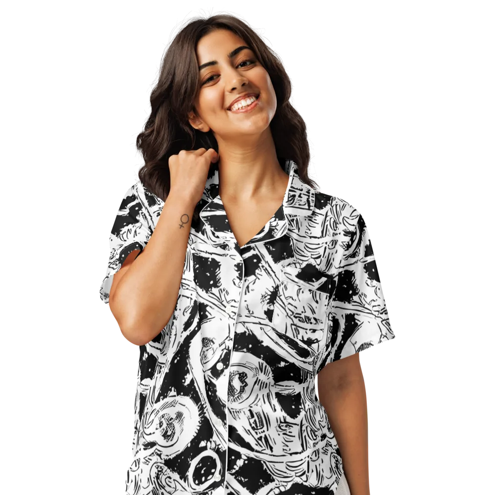 Ink Anatomy on Women's Short Sleeve Pajama Top — Front