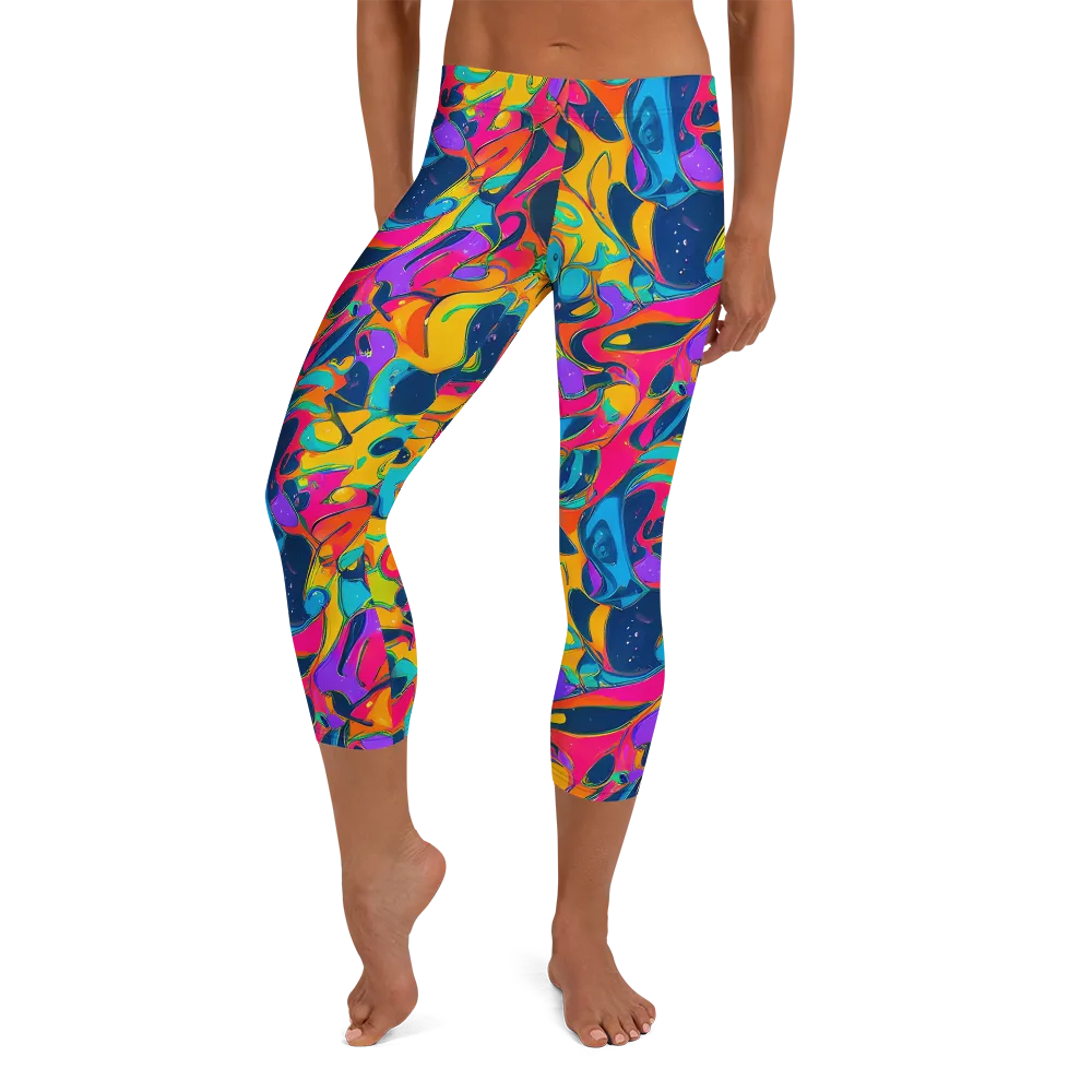 Magma Pop on Capri Leggings — Front