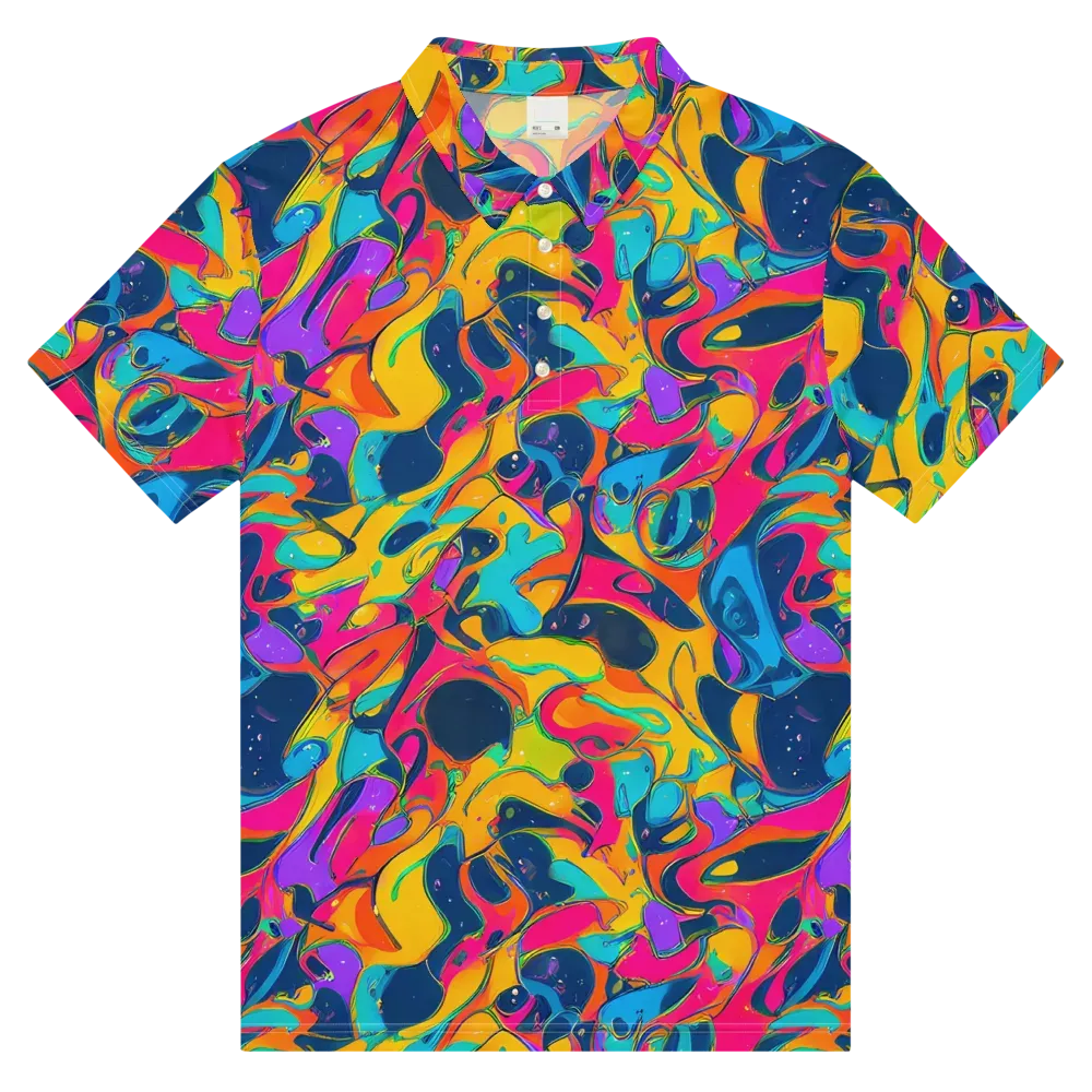 Magma Pop on Men's Slim Fit Polo Shirt — Front