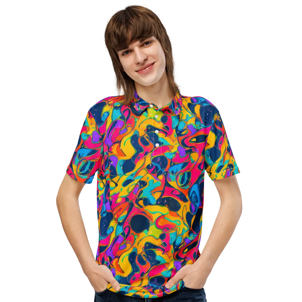 Magma Pop on Men's Slim Fit Polo Shirt — Front