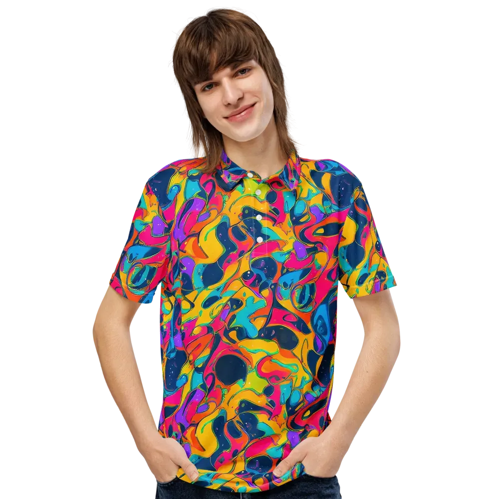 Magma Pop on Men's Slim Fit Polo Shirt — Front