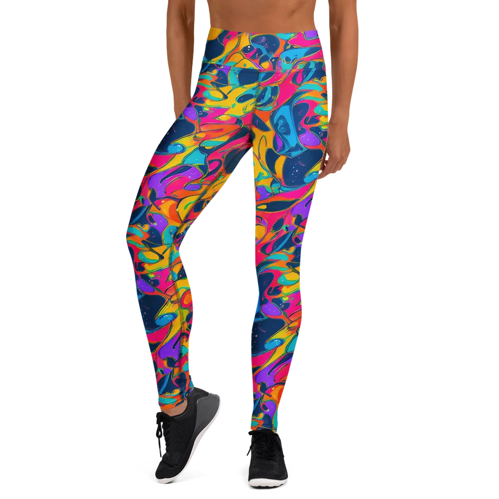 Magma Pop on Yoga Leggings — Front