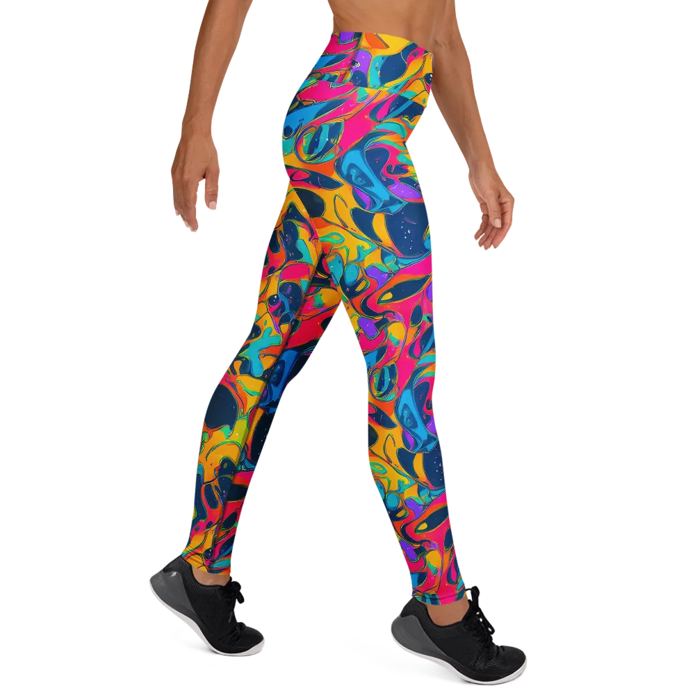 Magma Pop on Yoga Leggings — Right