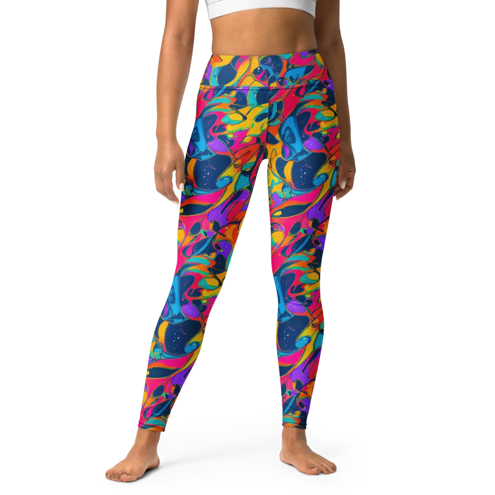 Magma Pop on Yoga Leggings — Front