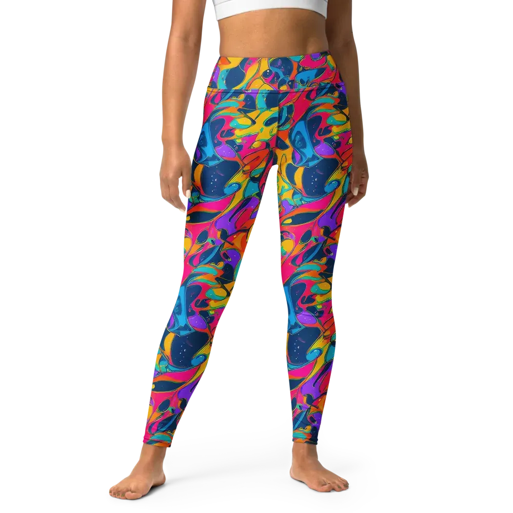 Magma Pop on Yoga Leggings — Front