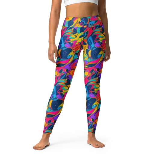 Magma Pop on a Yoga Leggings