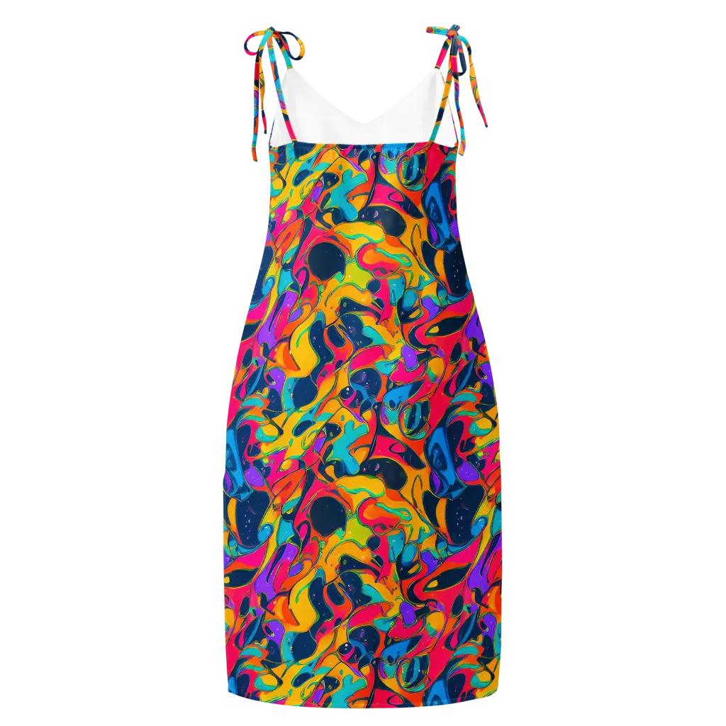 Magma Pop on Slip Dress — Back