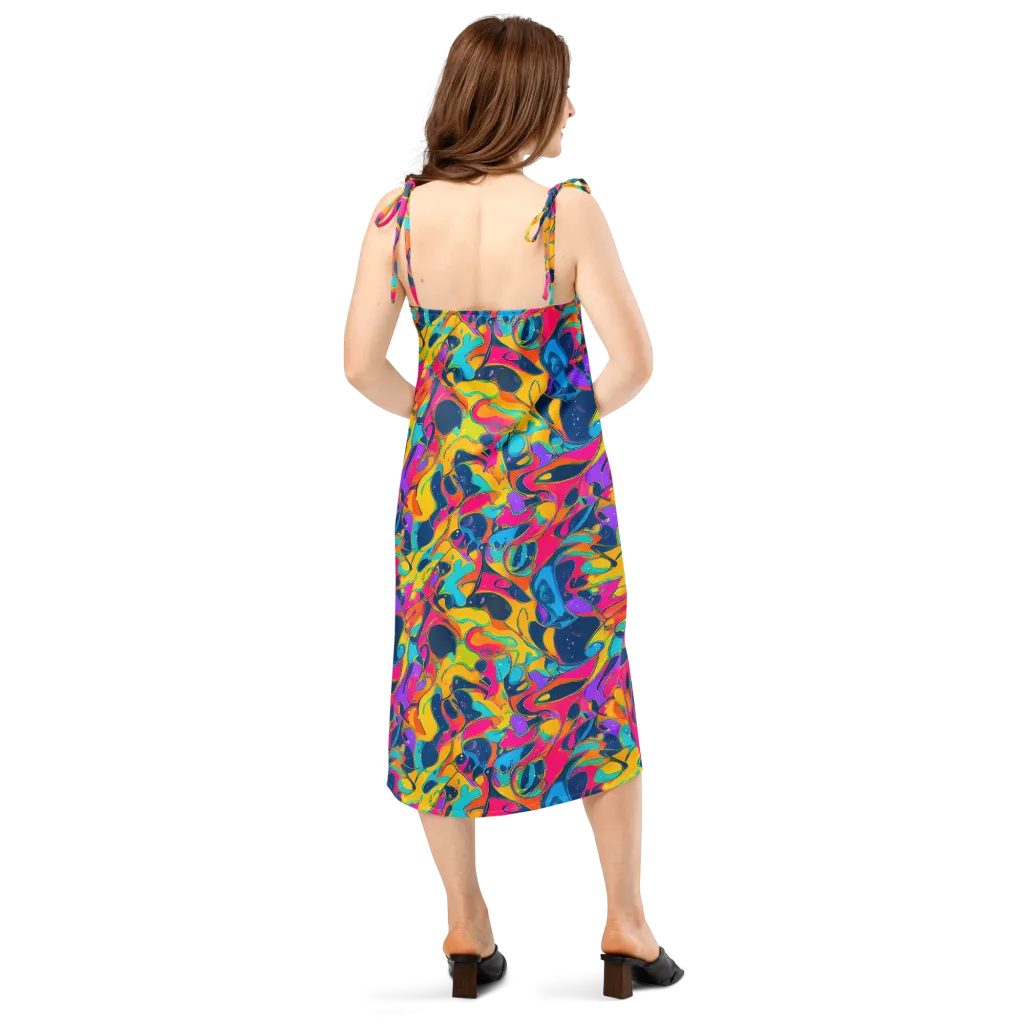 Magma Pop on Slip Dress — Back