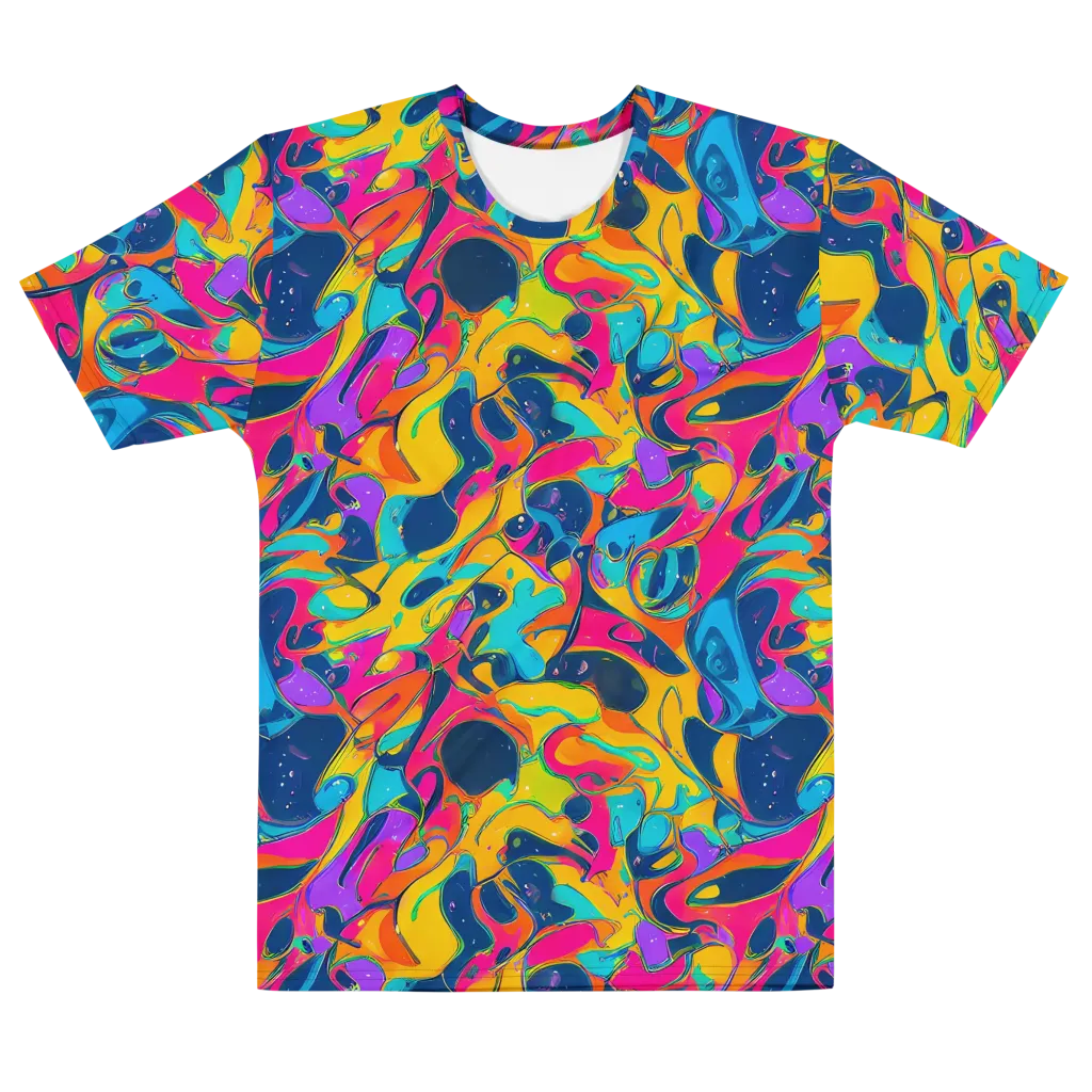 Magma Pop on Men's Cotton Crew Neck T-Shirt — Front
